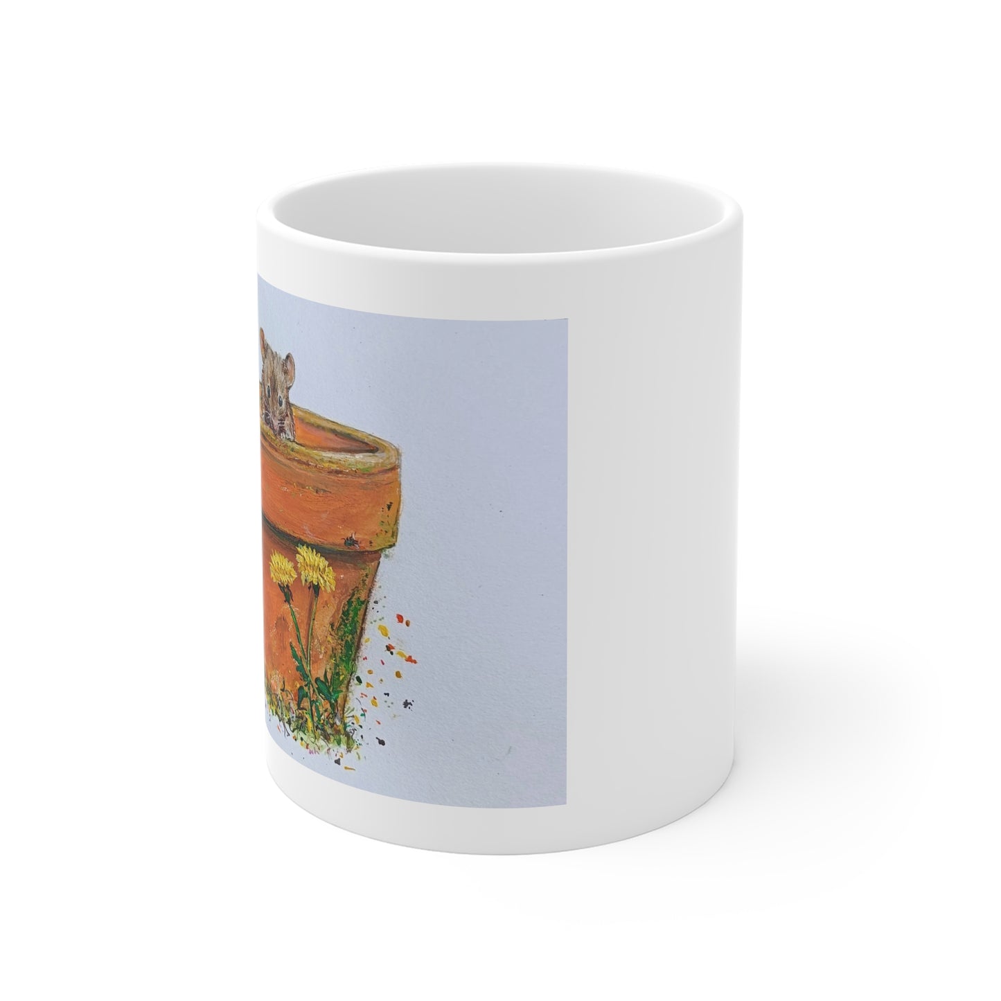 Illustrated Flower Pot Mug